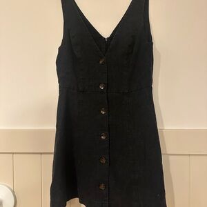 bec + bridge Black‎ Button-Front Mini Dress pockets size 6